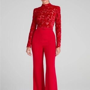 Elegant Red Women's Jumpsuit